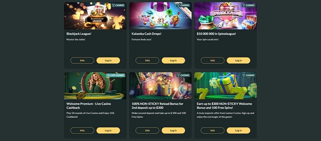 lemon casino promotions, casino bonuses